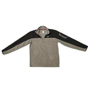 The North Face Men's 1/4 Zip Fleece Jacket Pocket Large pullover Fleece Gray